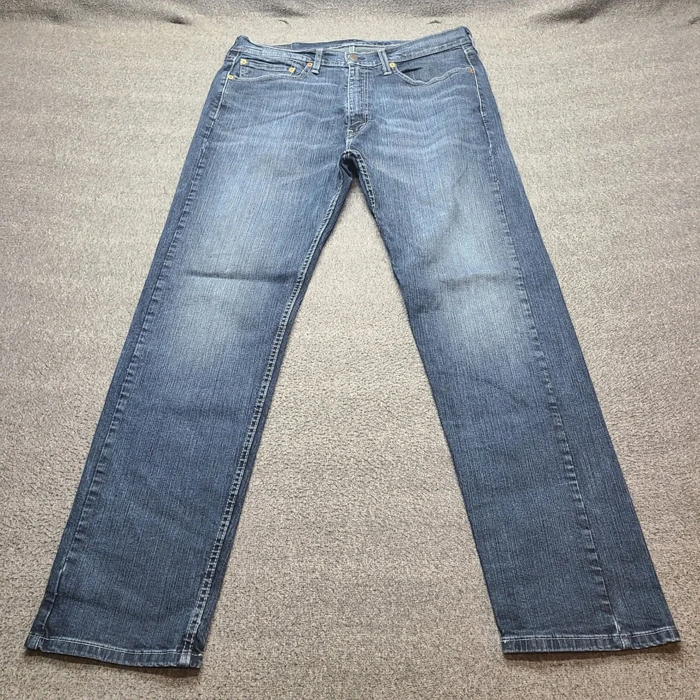 Levi's 505 Regular Fit‎ Jeans Mens 36x32 Blue Excellent Straight Leg Denim